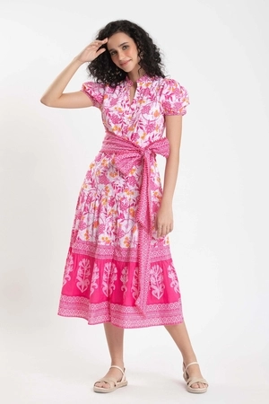 knee length dresses for ladies Celina Moon Halter Neck Maxi Dress main image 1