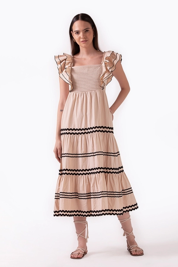 celina moon midi dress Celina Moon Smocked Midi Dress, Black / Regular 4 (S)
