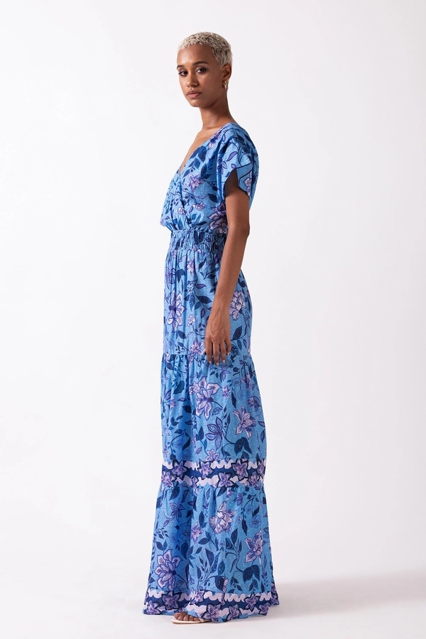 blue moon maxi dress Moon Dance V Maxi Dress in Dusty Blue main image 1