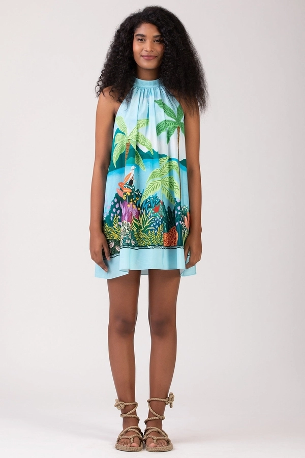 norma kamali strapless pickleball mini dress NORMA KAMALI Sleeveless Pickleball Mini Dress