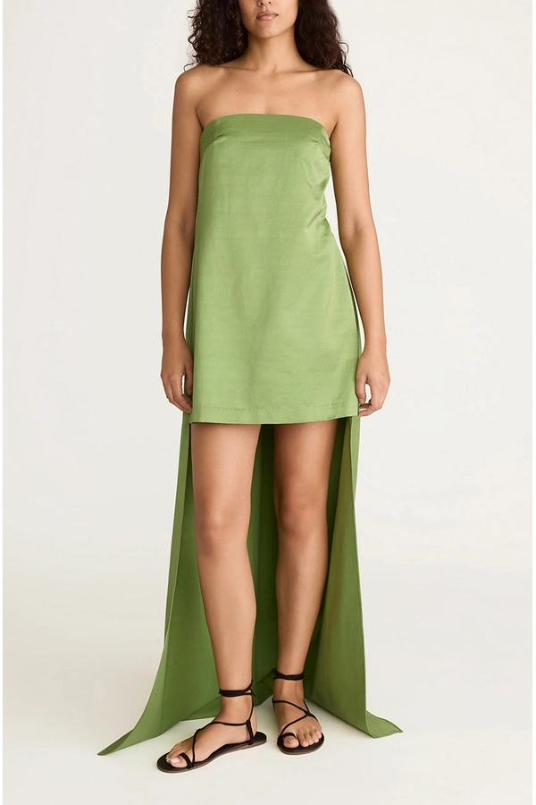 sachin and babi light blue dress Rebecca Taylor Ruched Mesh Maxi Dress In Walnut main image 1