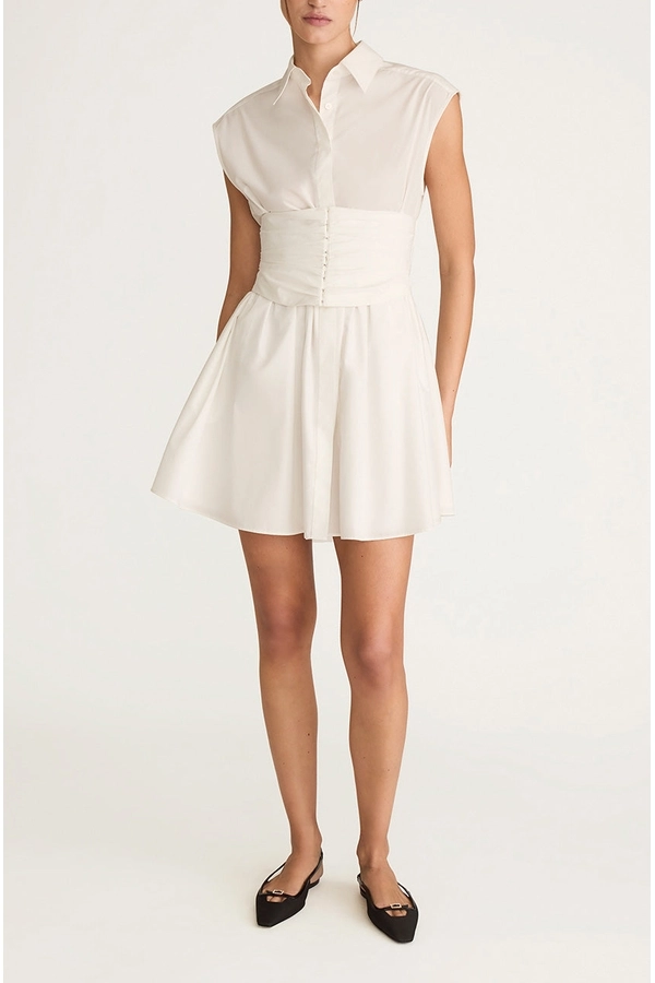 Corseted Mini Dress by REBECCA TAYLOR at THE MILE