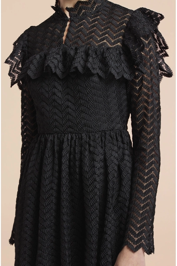 knee length dresses for ladies Rebecca Taylor Black Dress
