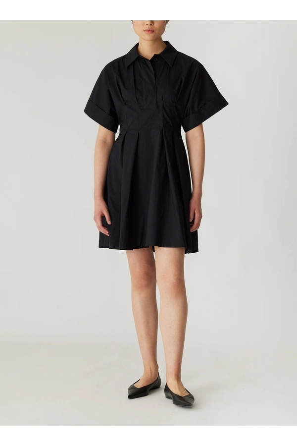 Poplin Waisted Shirt Dress by REBECCA TAYLOR at THE MILE