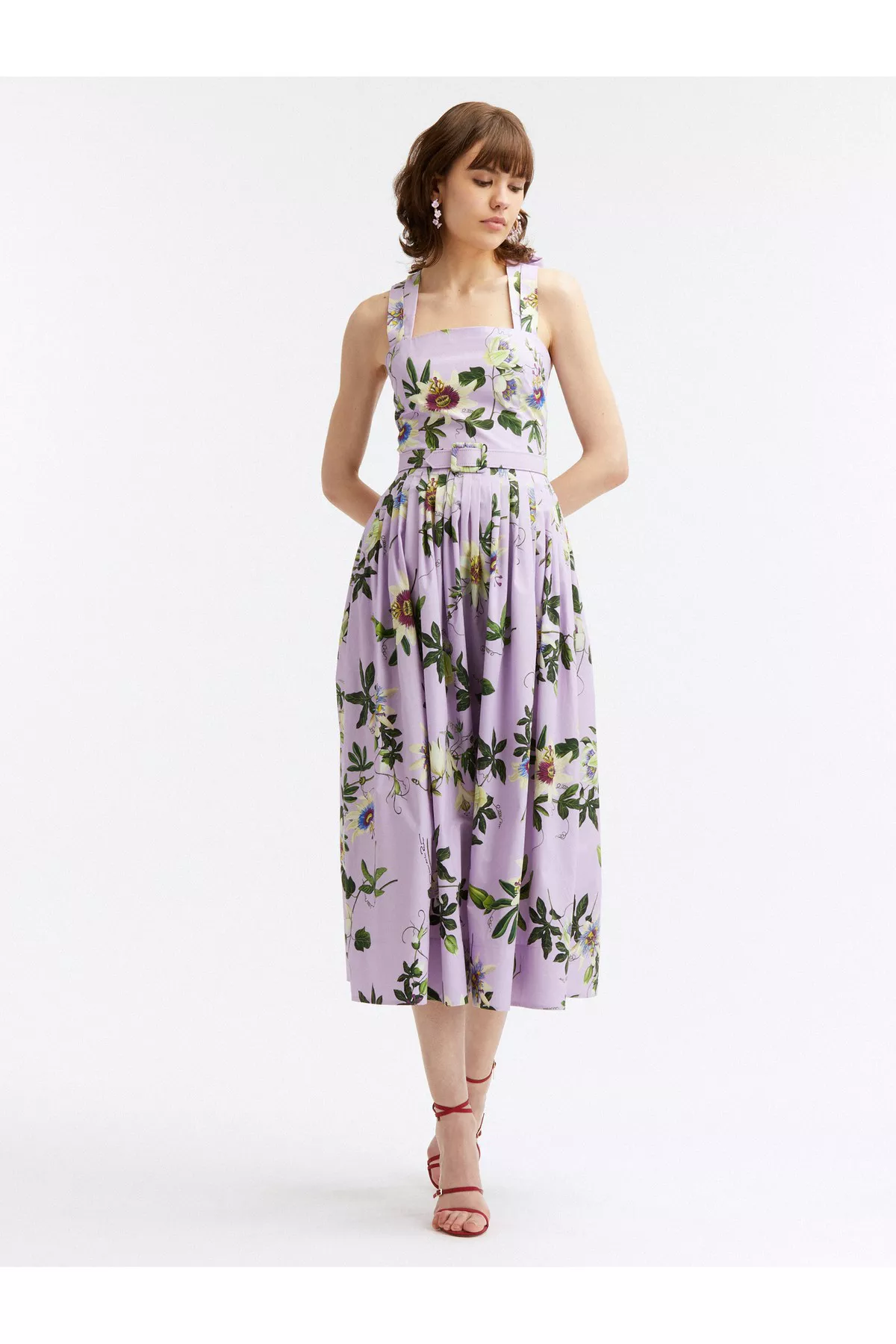 Oscar de la Renta★素敵！Floral Sleeveless Midi Dress Oscar de la Renta☆素敵！Floral Sleeveless Midi Dress Oscar