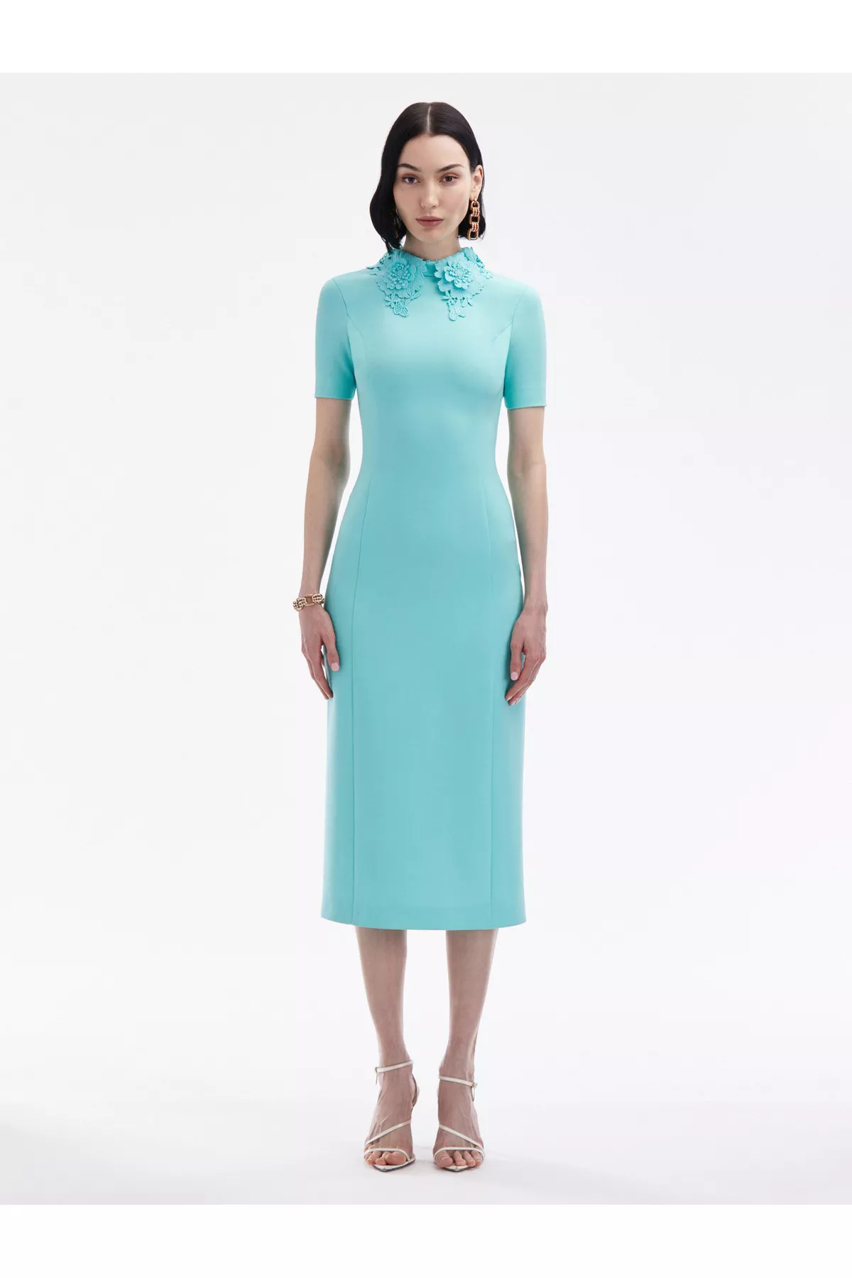 oscar de la renta mint green dress Oscar de la Renta Green Silk Pleat Detail Draped Gown L Oscar de la Renta
