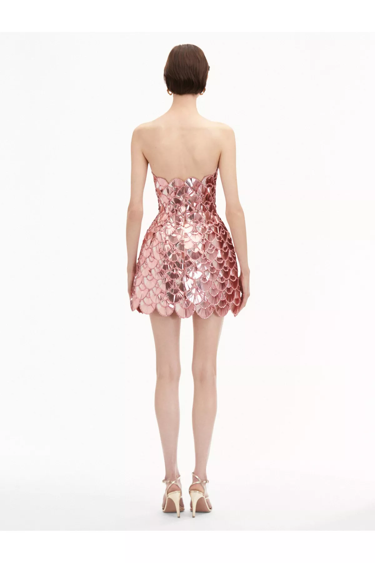 sequin scallop embroidered dress Scallop Sequin Cape Ankle Gown main image 0