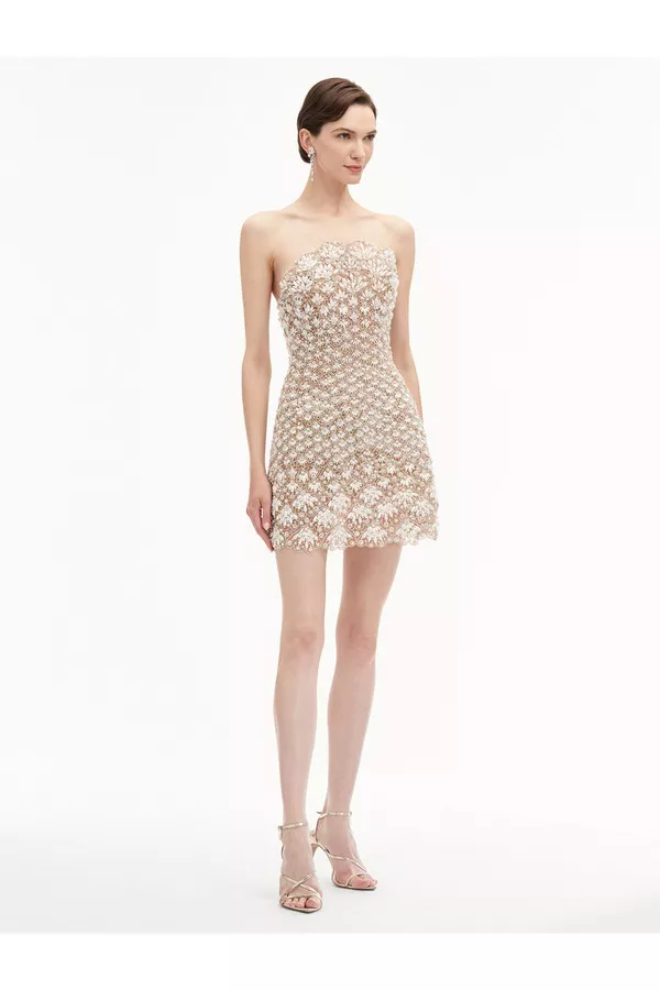 oscar midi dress beige Oscar Midi Dress White