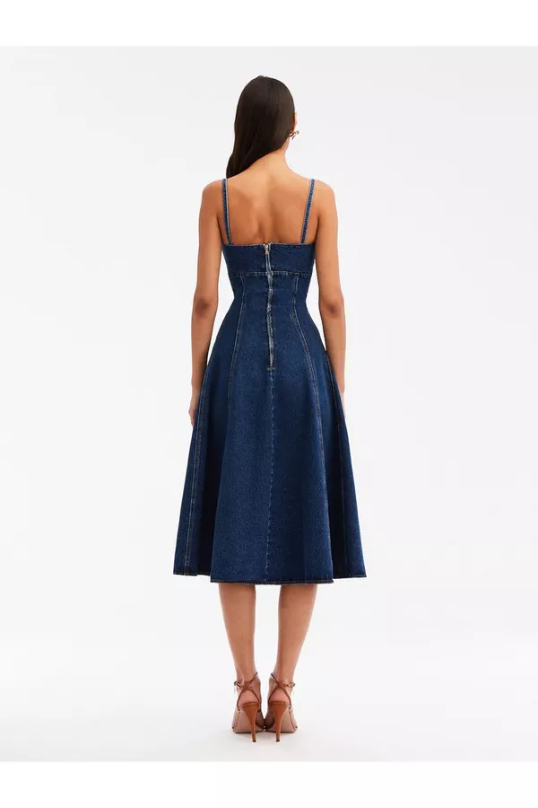oscar de la renta denim mini dress Oscar de la Renta