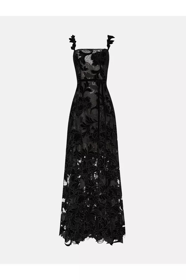 chinese dress ladies Oscar de la Renta Guipure Lace Midi Dress  Runway Catalog