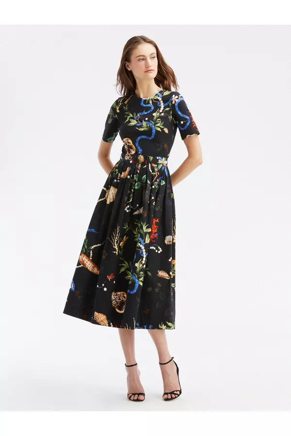 white christmas dresses Short Sleeve Wave Dress main image 0