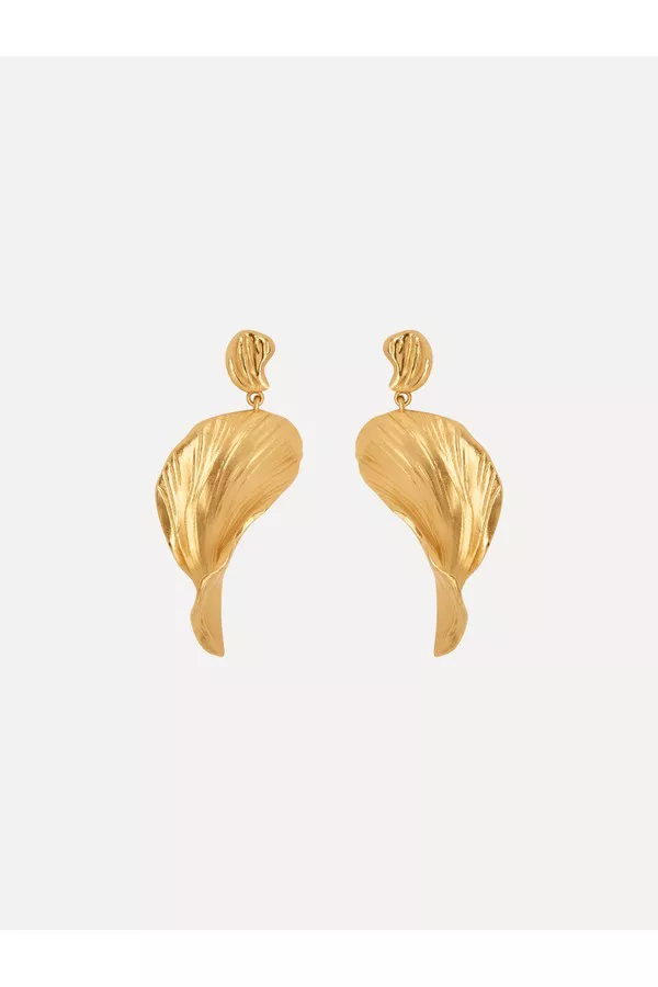 【Oscar de la Renta】 Threadedフラワードロップイヤリング Petal Drop Earrings