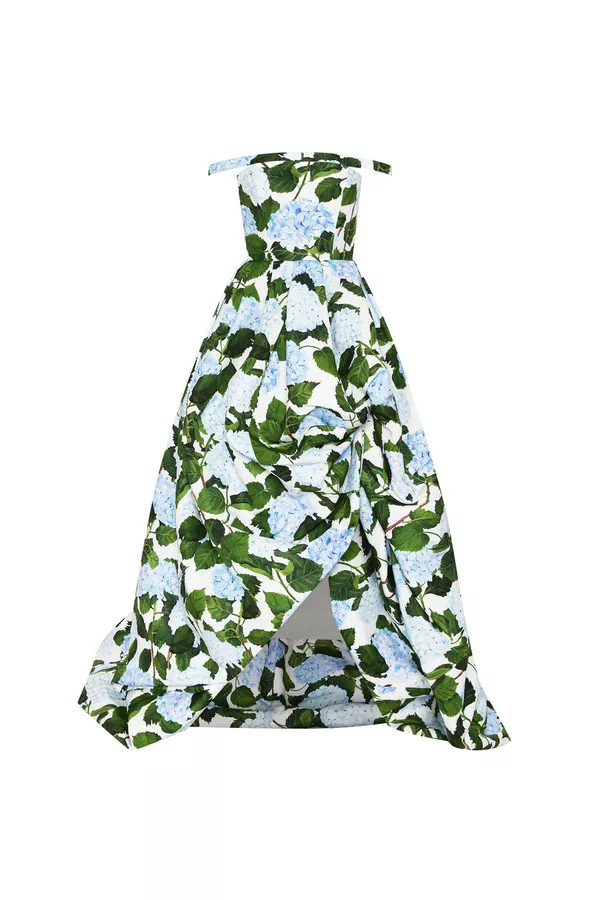 house of harlow green and white dress The Hydrangea Garden Maxi (Green/Blue)(Restock) – Shop The Muse main image 1
