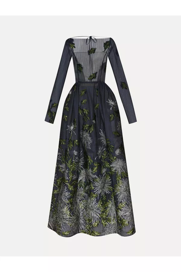 Chrysanthemum Fil Coup Gown by Oscar de la Renta at THE MILE