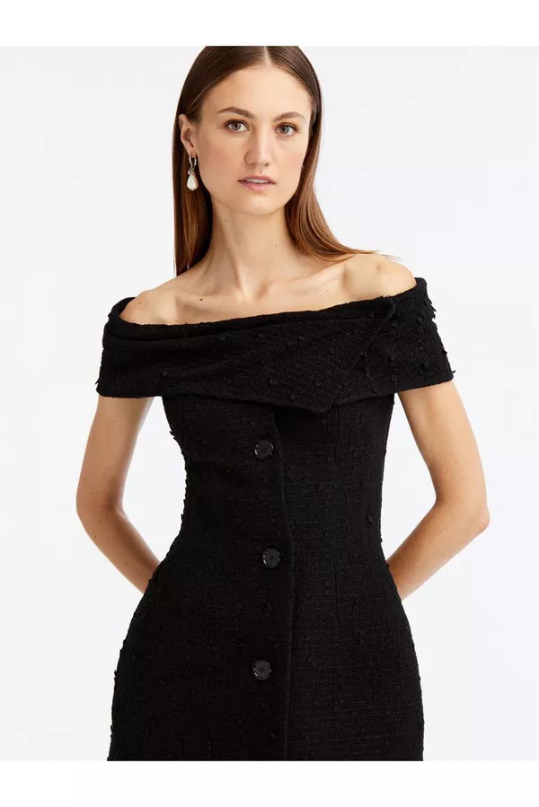 oscar de la renta little black dress Oscar De La Renta Black Bow Cocktail Dress