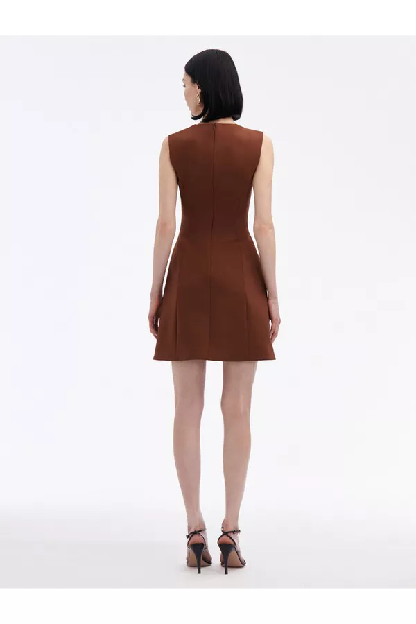 Bow Button Split Skirt Dress by Oscar de la Renta at THE MILE