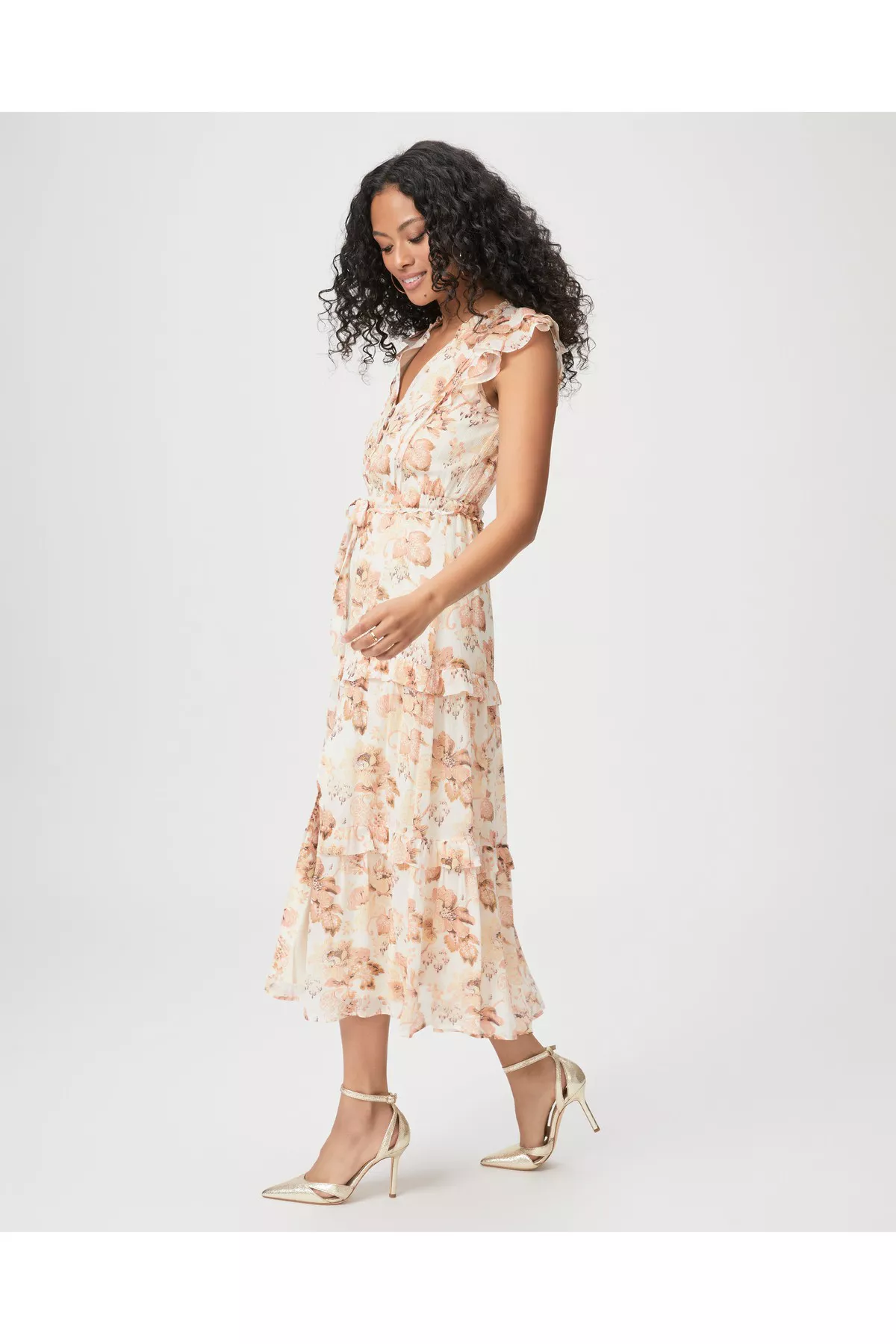 paige rozlyn midi dress PAIGE Rozlyn Floral Midi Dress