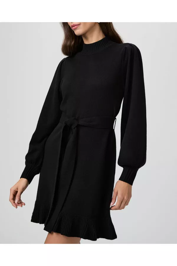 paige julita long-sleeve sweater mini dress PAIGE Julita Dress in Black