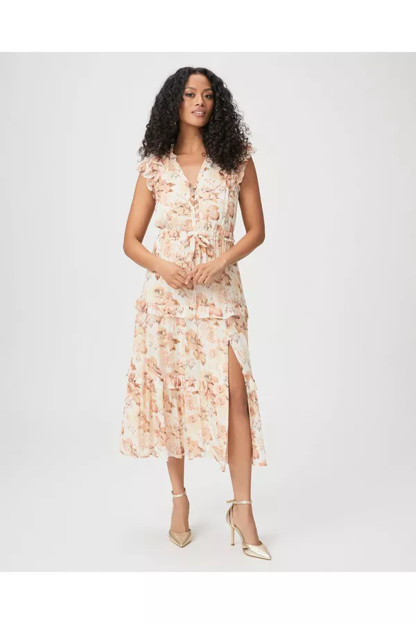 white sleeveless dress midi Adrianna Papell Sleeveless Tea Length Dress Women's Dress Ivory : 12
