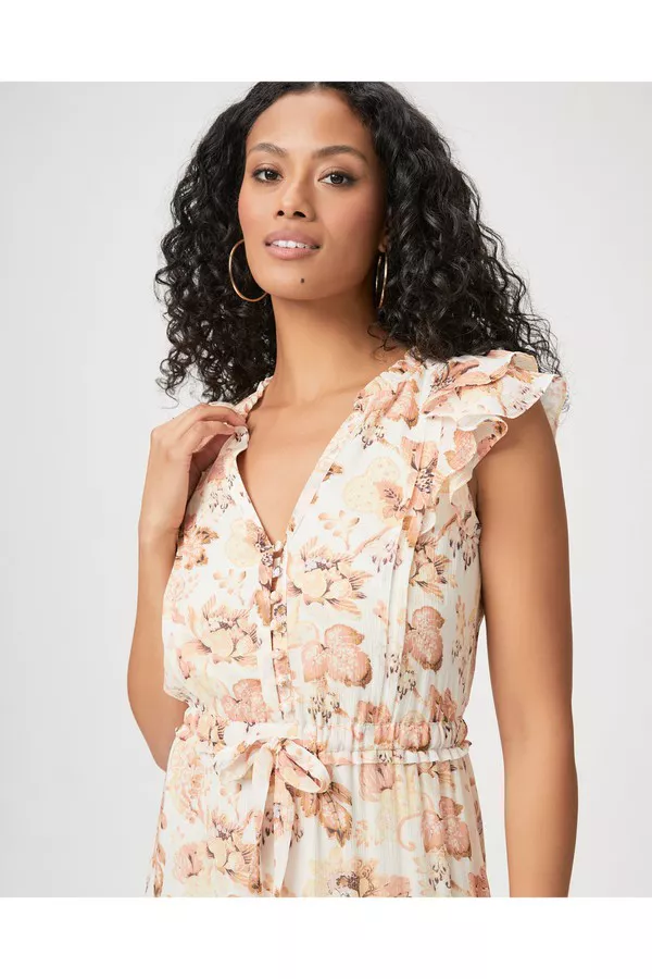 paige rozlyn midi dress PAIGE Rozlyn Ruffle Midi Dress