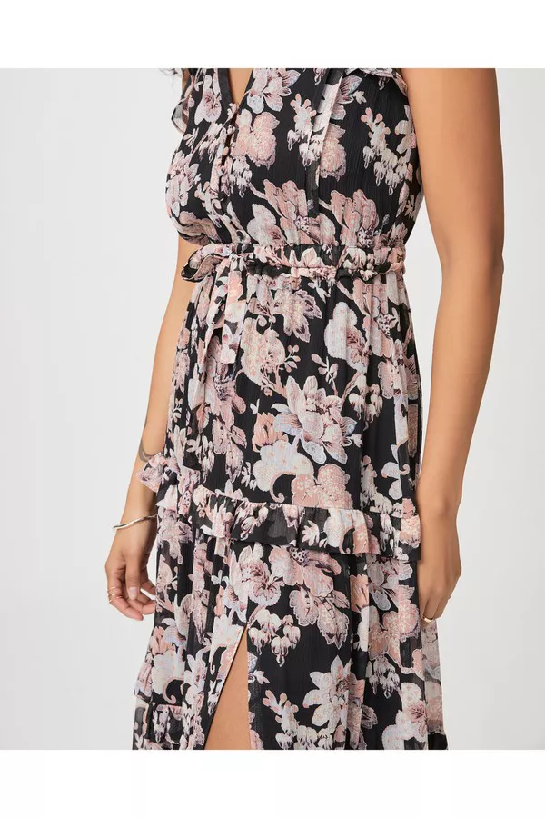 paige rozlyn midi dress PAIGE Rozlyn Midi Silk Dress