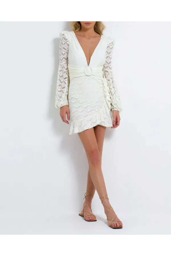 silk wrap mini dress zimmermann Zimmermann Dot Tuck Silk Scarf Mini Shirt Dress