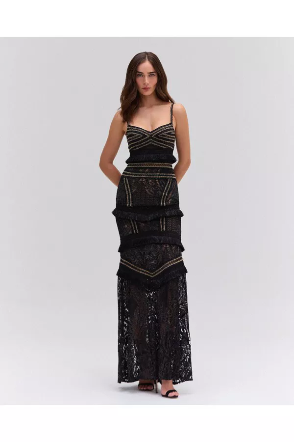 chinese dress ladies Patbo Rhythmic Lace Mini Dress