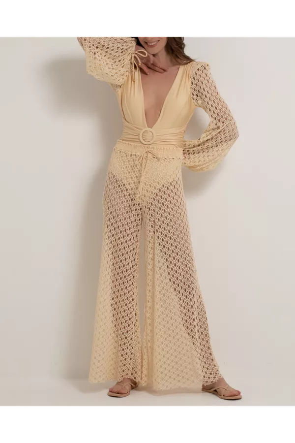 Monstera Netted Beach Pant by PatBO at ORCHARD MILE