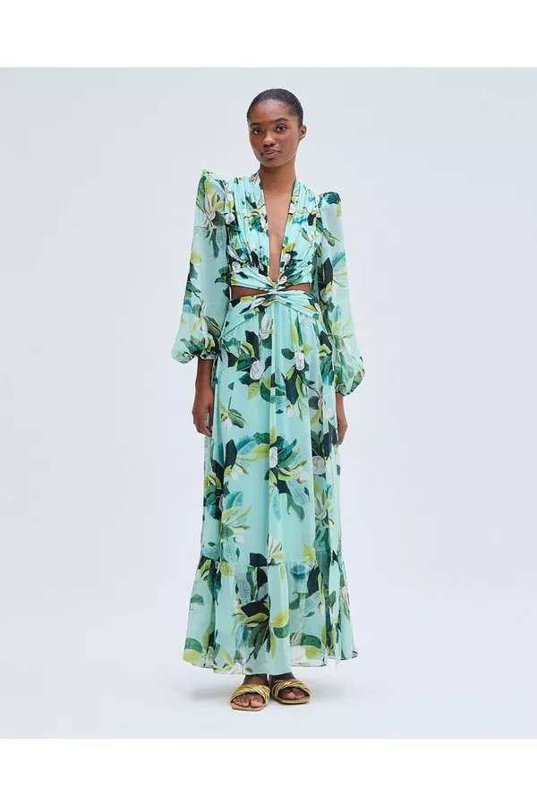Magnolia Plunge Maxi Dress by PatBO at THE MILE Magnolia Plunge Maxi Dress by PatBO at THE MILE