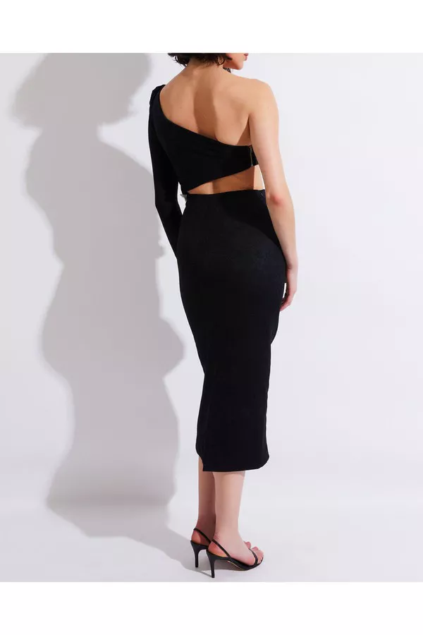 strapless open back dress Patbo | Bananeira Tropical One Shoulder Maxi Dress