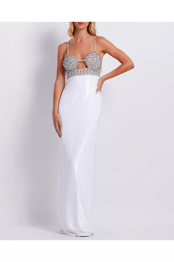 Hand-Beaded Sequin Gown by PatBO at THE MILE