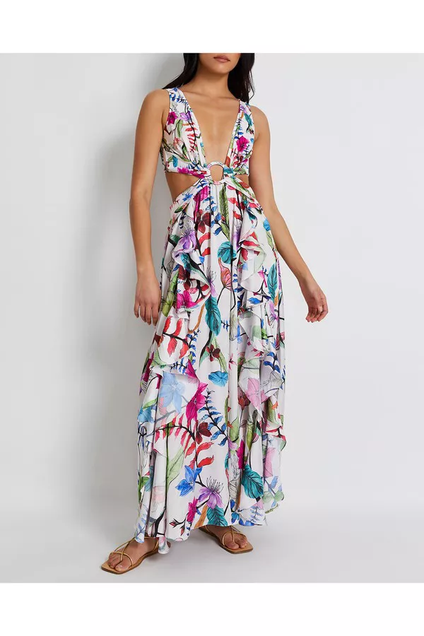 patbo cut out beach dress Patbo Wave Cut Out Maxi Dress  Cattivo