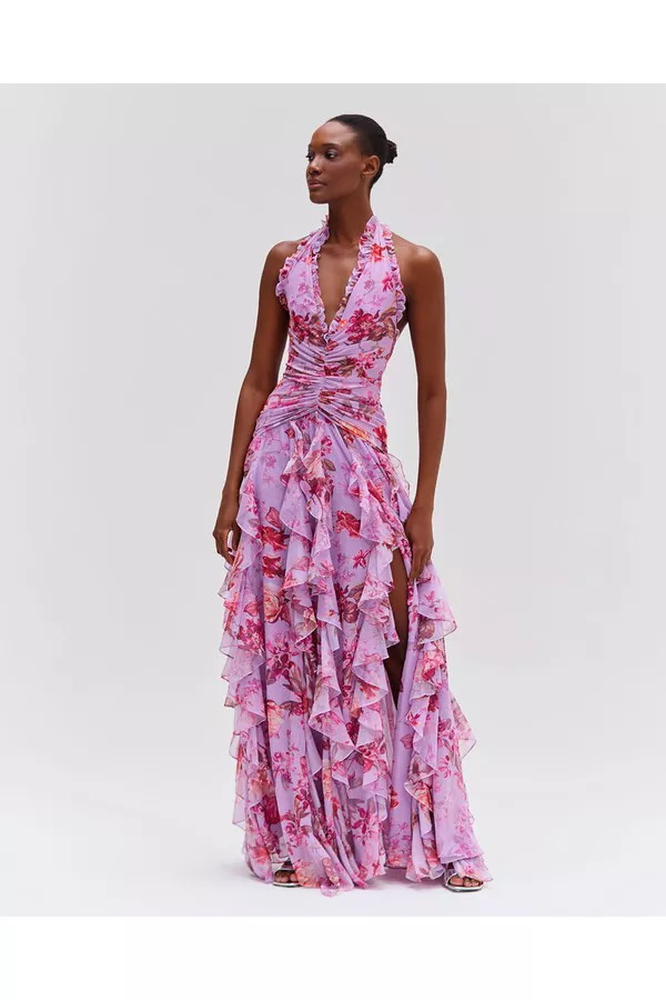 パーティードレス Embroidered Tulle Maxi Dress Embroidered Dress | Floral Tulle Dress | Vintage Boho Dress