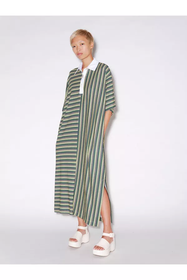 chinese dress ladies 525 America Ruthie Rugby Stripe Maxi Dress Large