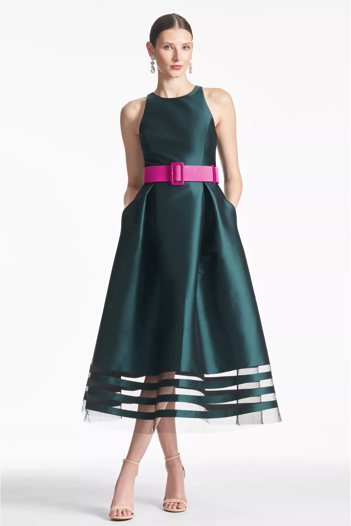 sachin babi green dress Sachin & Babi Bonnie Gown in Forest Green main image 0