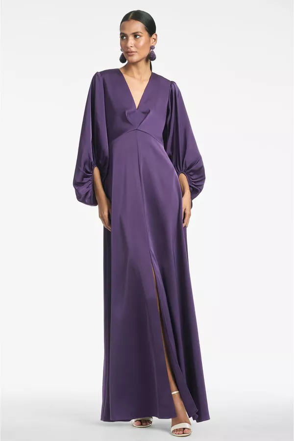 fitted lace wedding dress Sachin & Babi Bow Dress in Amethyst main image 1