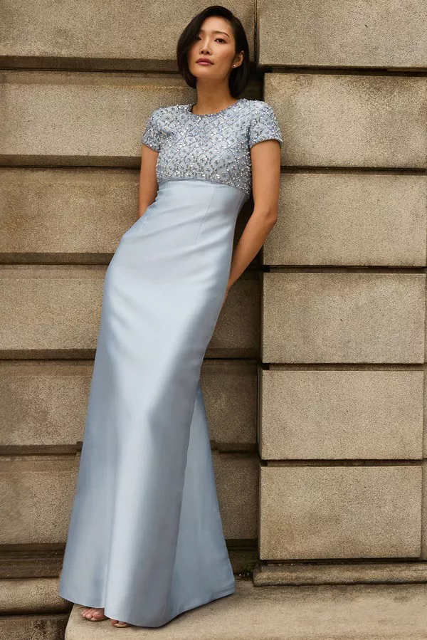 Embellished Amsterdam Gown - Glacial Blue by Sachin & Babi at THE MILE
