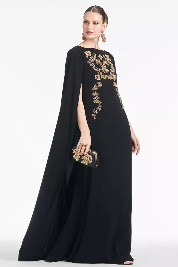 green emerald velvet dress Sachin & Babi Betsy Gown in Pewter main image 0