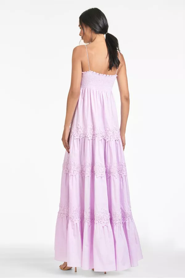chinese dress ladies GAIA TIERED MAXI DRESS | LILAC SPOT | THIRD FORM | Women's Australian  Fashion — THIRD FORM main image 1