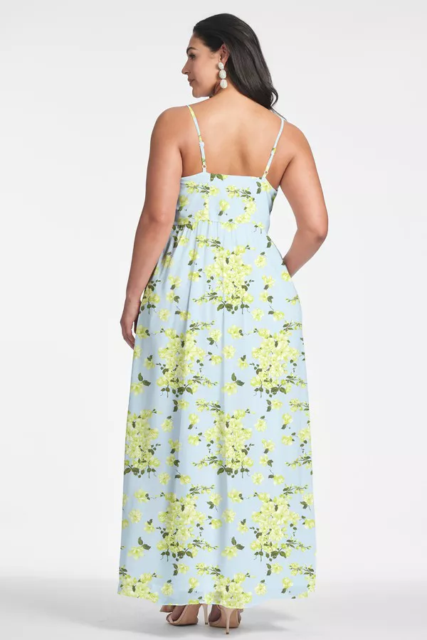 slim fit dress slacks Zapaka Women Grey Green Printed Flower Bridesmaid Dress with Slit Square Neck Chiffon Wedding Guest Dress, Dusty Sage / US20W