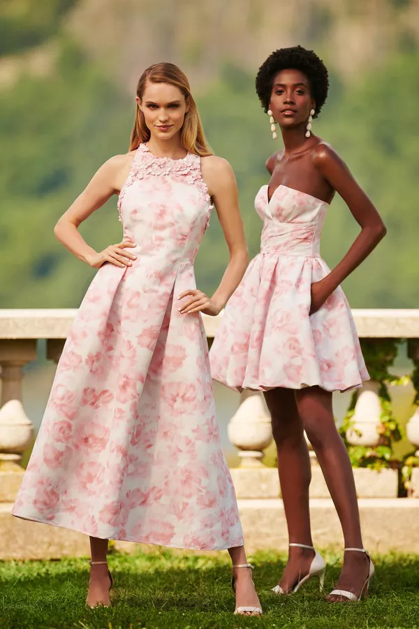 sachin and babi pink dress Sachin & Babi Vera Gown - Rose/Vermillion