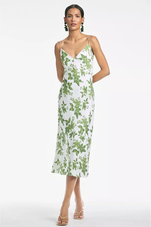 green emerald velvet dress Cara Cara - Santiago Midi Dress main image 1