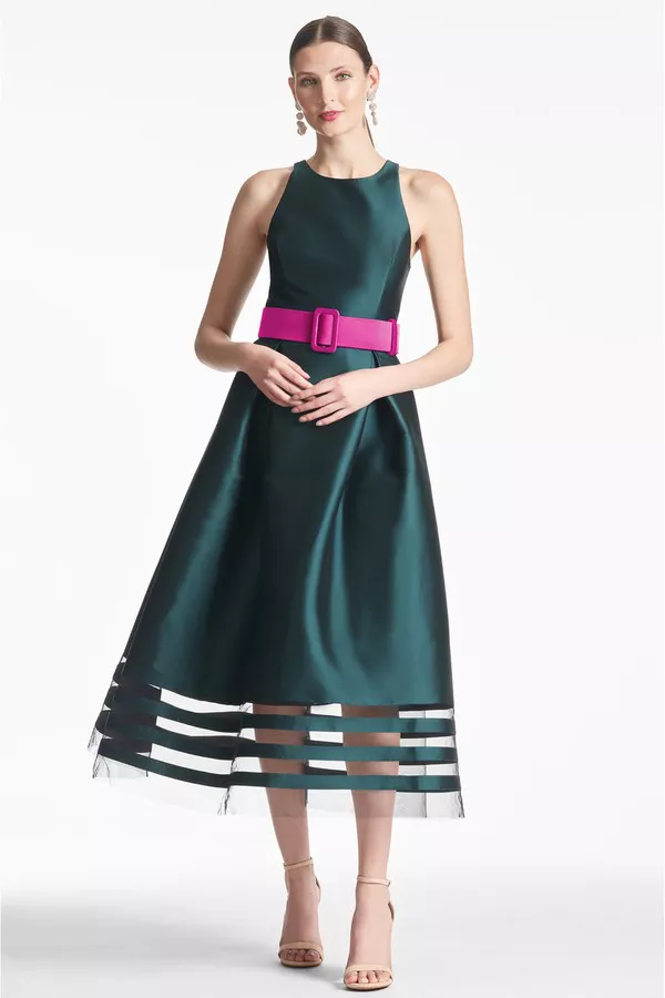 sachin babi green dress Sachin & Babi Chelsea Sage Green One-Shoulder Georgette Gown Size 10 $285