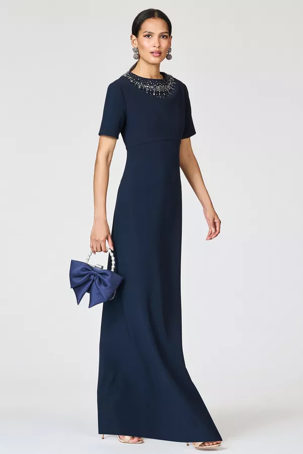 Sachin & Babi Embellished Franca Gown - Midnight