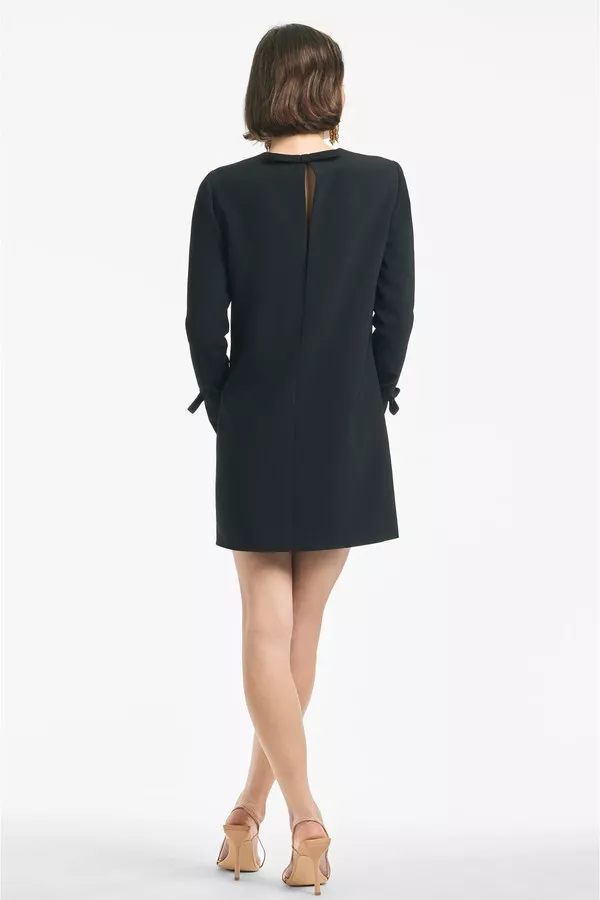 turtleneck black dress long sleeve short Long Sleeve Turtleneck Bodycon Mini Dress