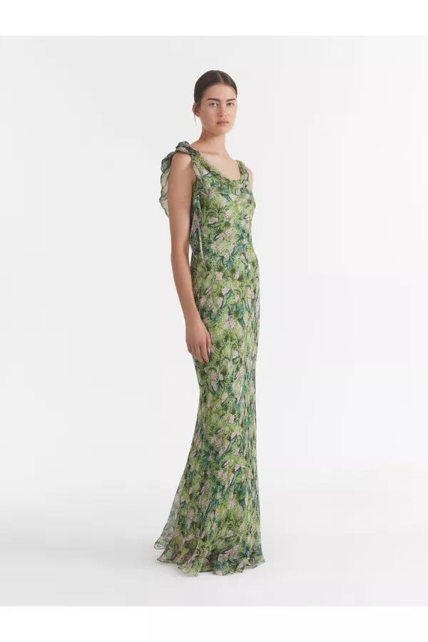 green emerald velvet dress Alessia Sequin Gown | Green