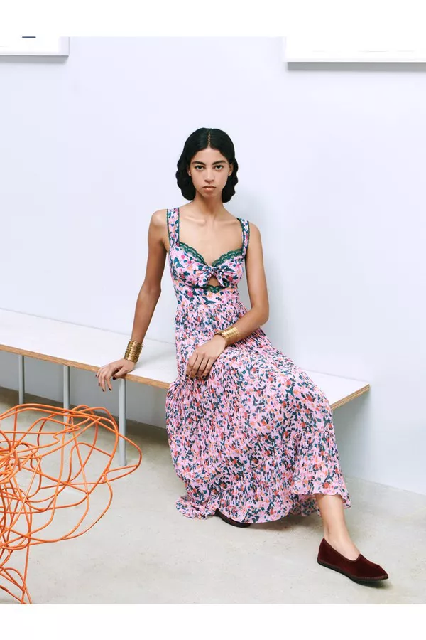 saloni lina short dress Saloni Lina Short Dress In Pink - Thistledown Papyrus