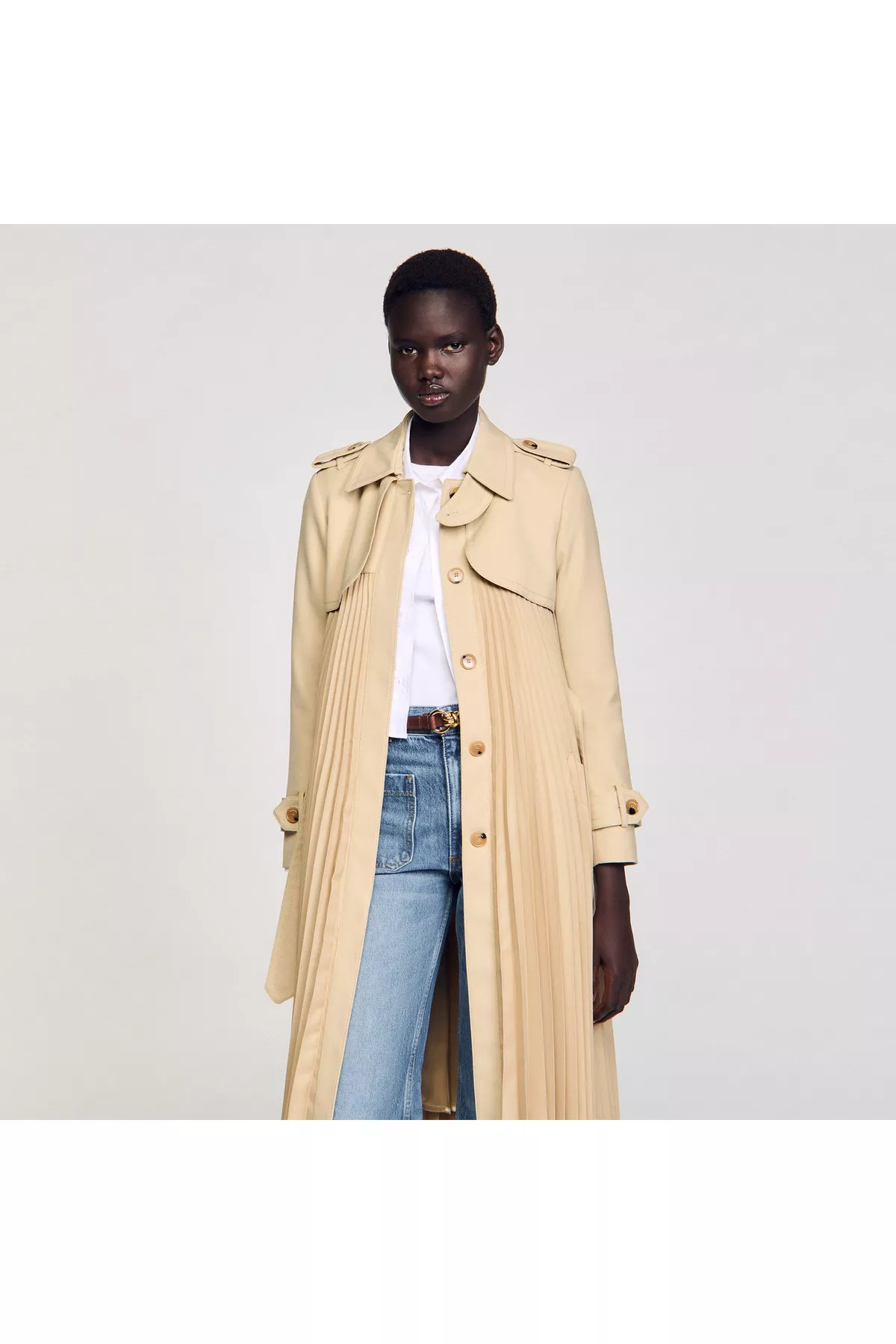 Sandro Paris European Trench Coat Sandro Jacket Sandro Trenchcoat