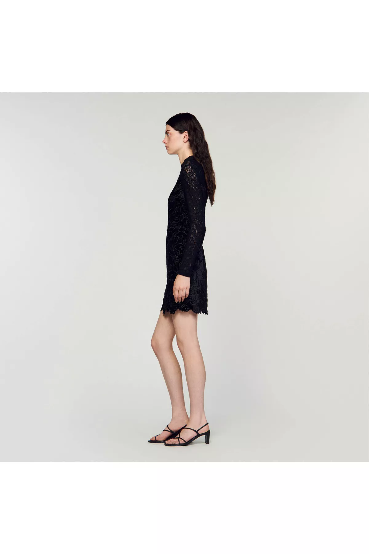 sandro daisy guipure midi dress SANDRO Daisy Guipure Short Dress
