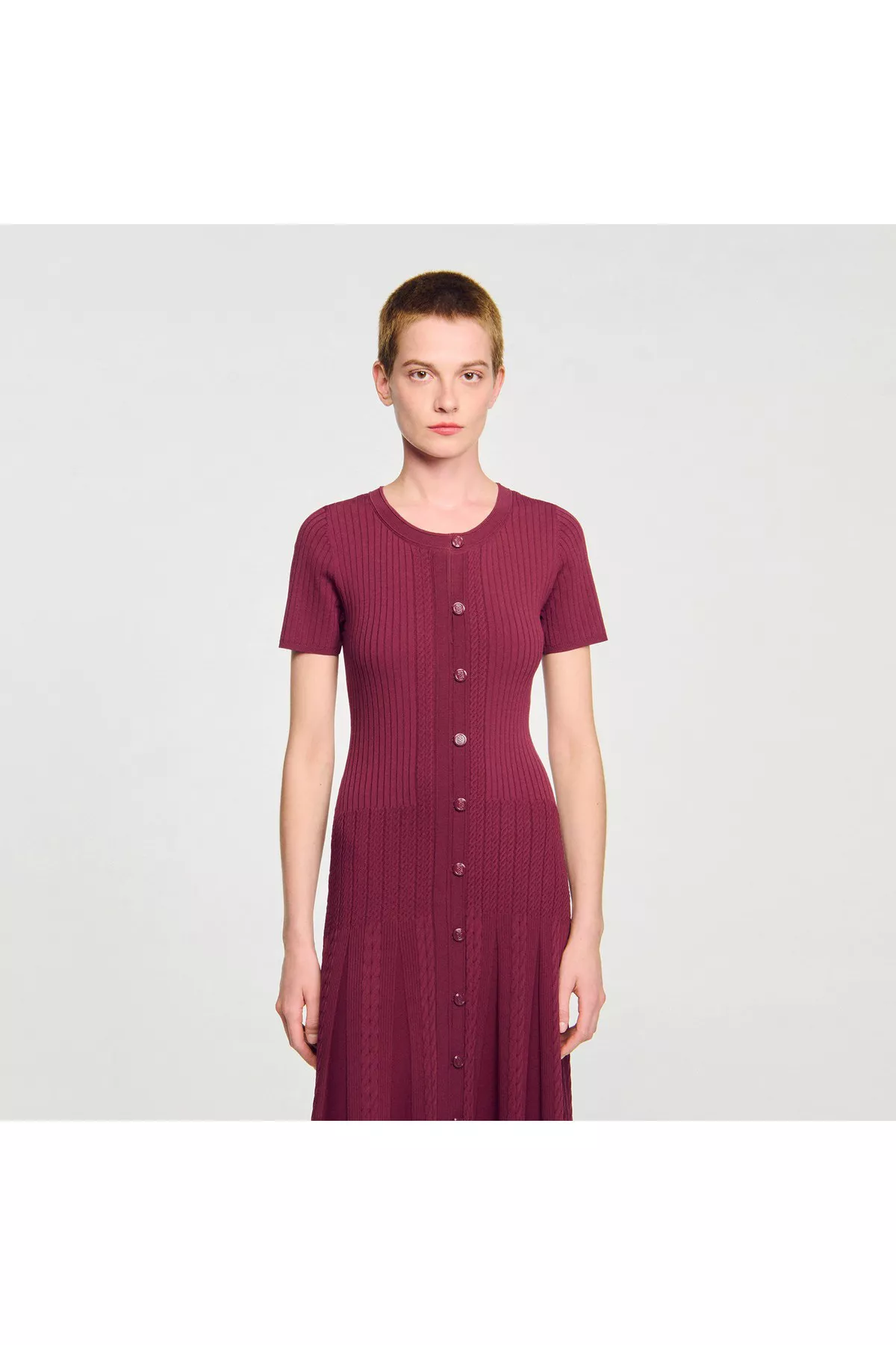 Brown Short Sleeve Knit Maxi Dress Knit Maxi Dress By Sandro At THE MILE Brown Short Sleeve Knit Maxi Dress Knit Maxi Dress By Sandro At THE MILE
